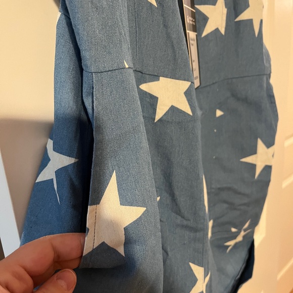 ModCloth Blue Star-Patterned Romper - Picture 4 of 7